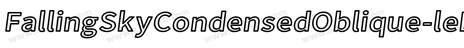 FallingSkyCondensedOblique-leLw字体转换