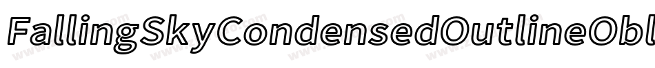 FallingSkyCondensedOutlineOblique-1qZv字体转换