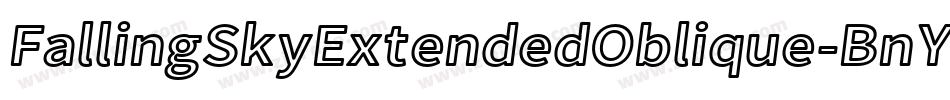 FallingSkyExtendedOblique-BnYw字体转换