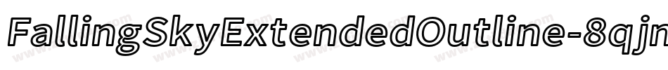 FallingSkyExtendedOutline-8qjn字体转换