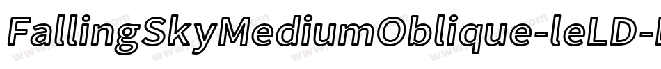 FallingSkyMediumOblique-leLD字体转换