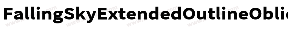 FallingSkyExtendedOutlineOblique-YBO2字体转换