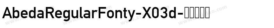 AbedaRegularFonty-X03d字体转换