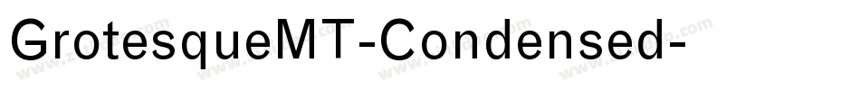 GrotesqueMT-Condensed字体转换