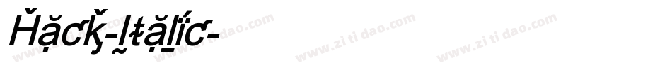 Hack-Italic字体转换