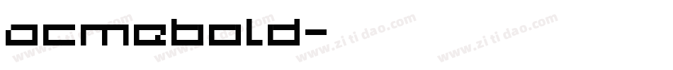 acmebold字体转换