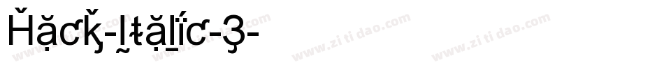 Hack-Italic-3字体转换