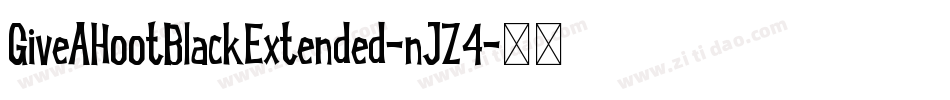 GiveAHootBlackExtended-nJZ4字体转换