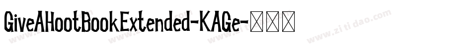 GiveAHootBookExtended-KAGe字体转换