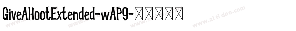 GiveAHootExtended-wAP9字体转换