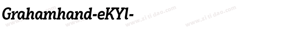 Grahamhand-eKYl字体转换