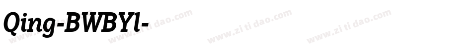 Qing-BWBYl字体转换