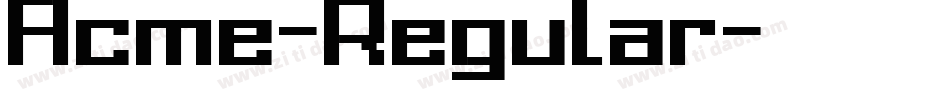 Acme-Regular字体转换
