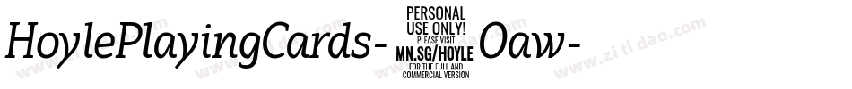 HoylePlayingCards-7Oaw字体转换 HoylePlayingCards-7Oaw字体转换