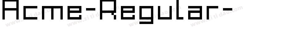 Acme-Regular字体转换