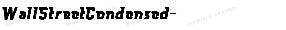 WallStreetCondensed字体转换