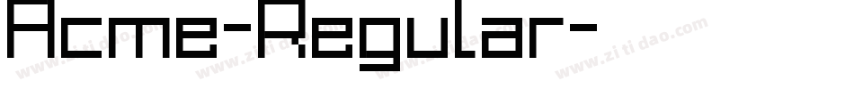 Acme-Regular字体转换