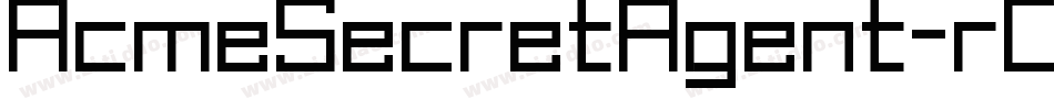 AcmeSecretAgent-rOO字体转换