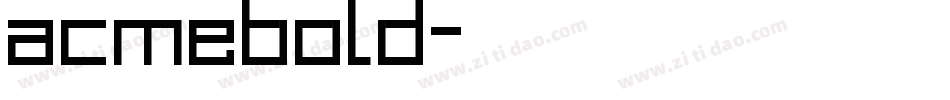 acmebold字体转换