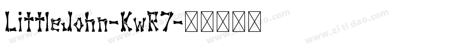 LittleJohn-KwR7字体转换