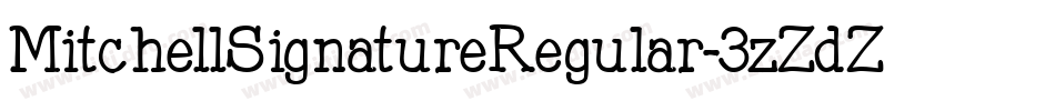 MitchellSignatureRegular-3zZdZ字体转换