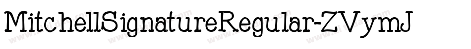 MitchellSignatureRegular-ZVymJ字体转换