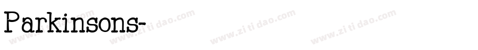 Parkinsons字体转换