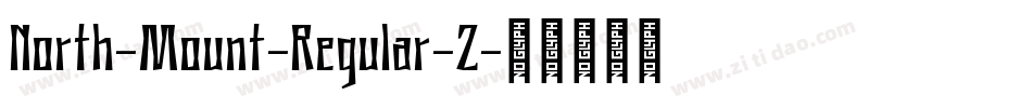 North-Mount-Regular-2字体转换