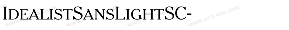 IdealistSansLightSC字体转换