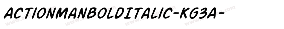 ActionManBoldItalic-Kg3A字体转换