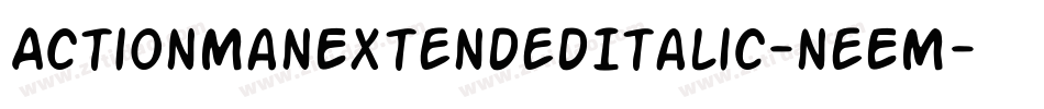 ActionManExtendedItalic-neEM字体转换
