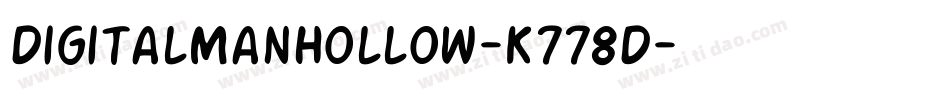 DigitalManHollow-K778D字体转换