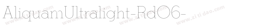 AliquamUltralight-RdO6字体转换