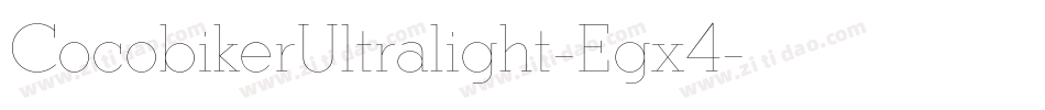 CocobikerUltralight-Egx4字体转换