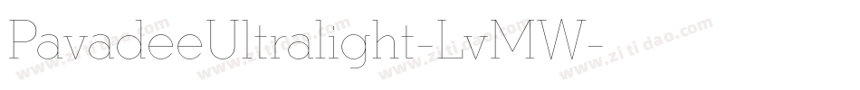 PavadeeUltralight-LvMW字体转换