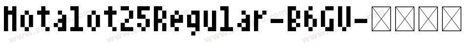 Notalot25Regular-B6GV字体转换