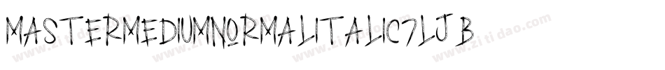 MasterMediumNormalItalic-7LjB字体转换