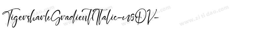 TigersharkGradientItalic-m9DV字体转换