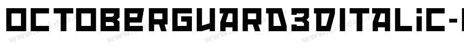 OctoberGuard3DItalic-m949字体转换