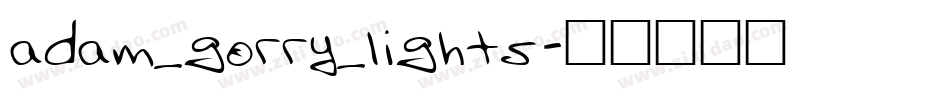 adam_gorry_lights字体转换