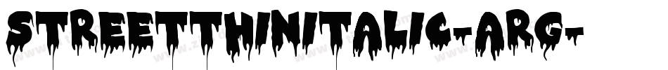 StreetThinItalic-arg字体转换