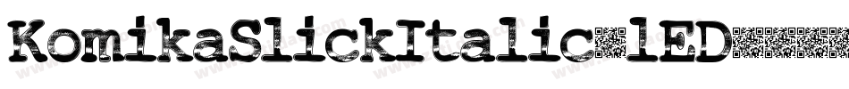 KomikaSlickItalic-lED字体转换