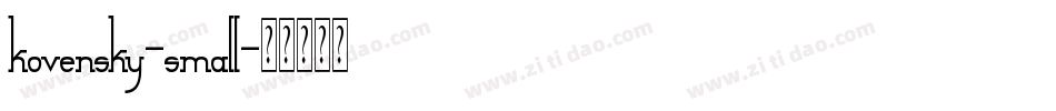 kovensky-small字体转换