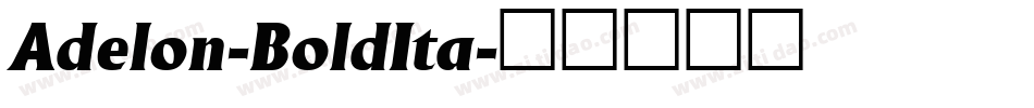 Adelon-BoldIta字体转换