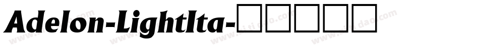 Adelon-LightIta字体转换