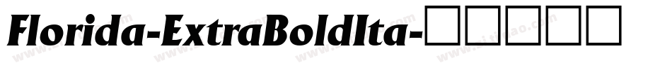 Florida-ExtraBoldIta字体转换