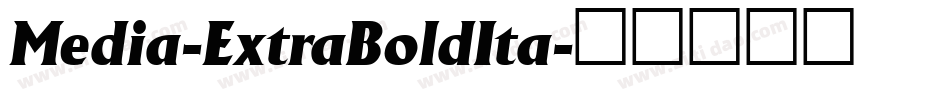 Media-ExtraBoldIta字体转换