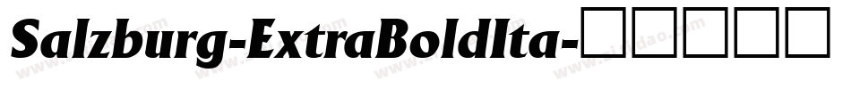 Salzburg-ExtraBoldIta字体转换