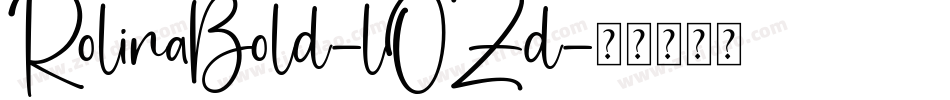 RolinaBold-lOZd字体转换