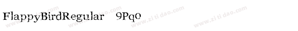 FlappyBirdRegular-9Pq0字体转换